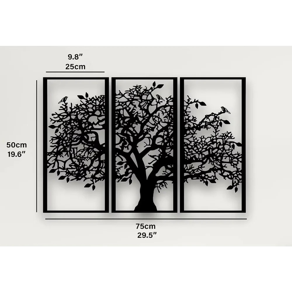 3-delige stamboom metalen wand - Family Tree Print recensie en prijs