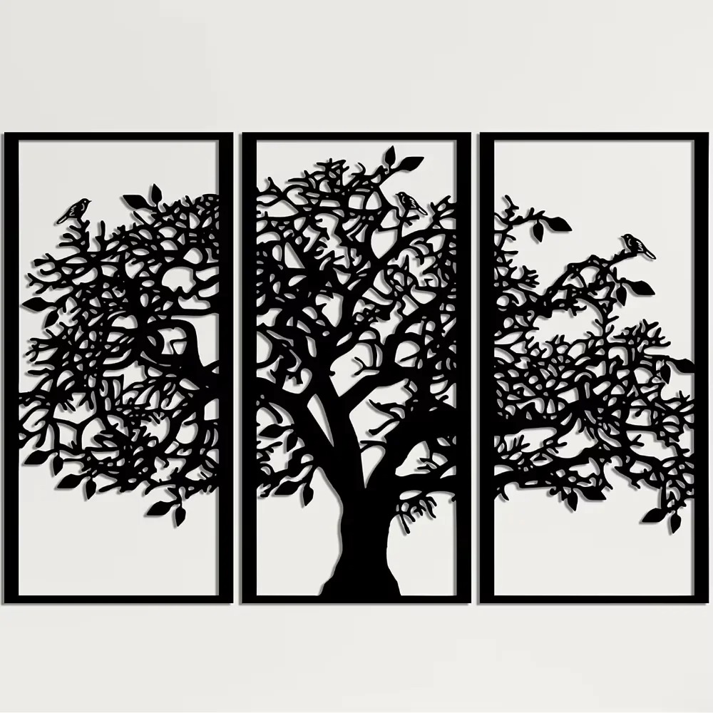 3-delige stamboom metalen wand - Family Tree Print recensie en prijs